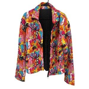 UBU Reversible Quilted Statement Jacket XL Dopamine Colorful Artsy Maximalist